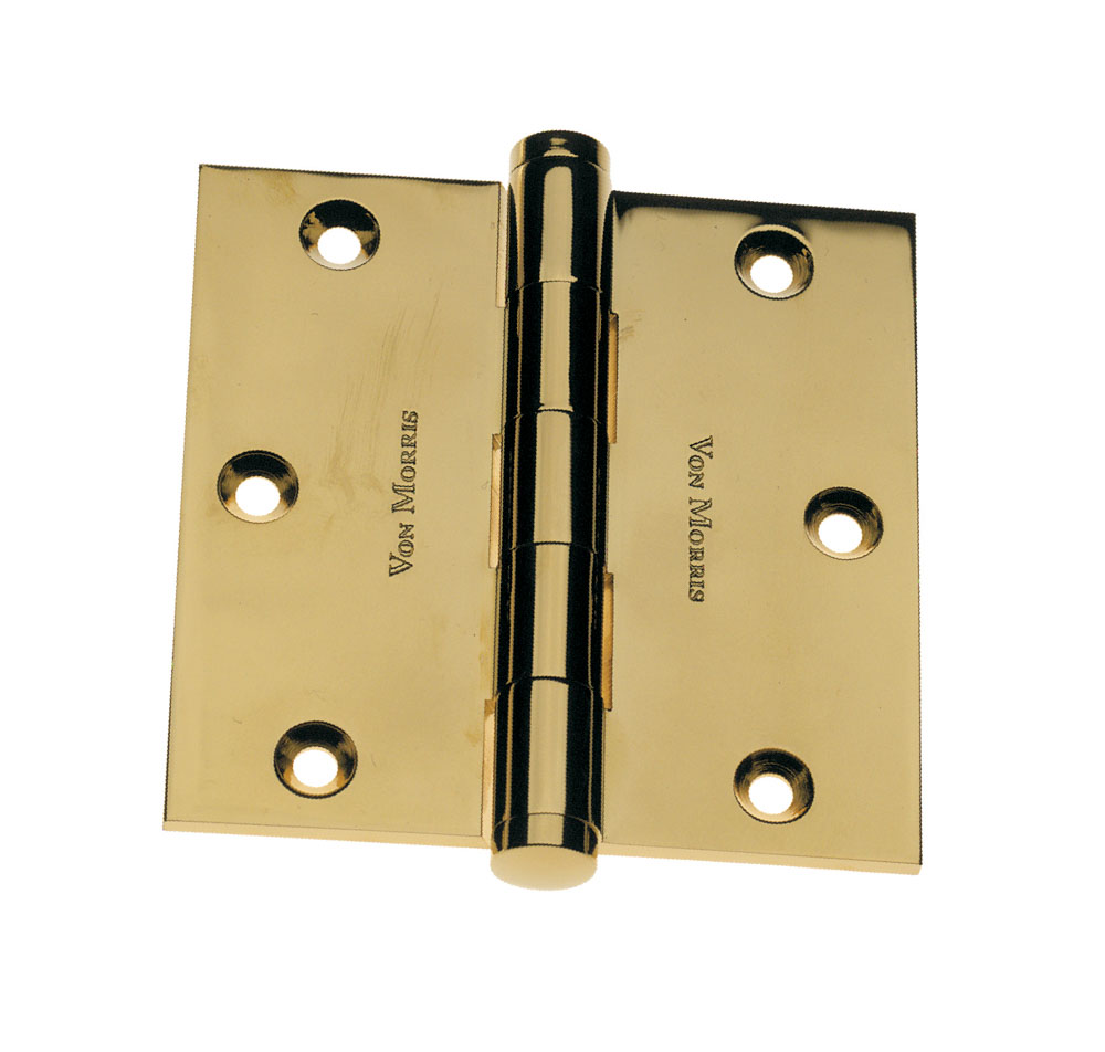 Five Knuckle - Solid Extruded Brass Hinge - Plain Bearing - Standard Weight